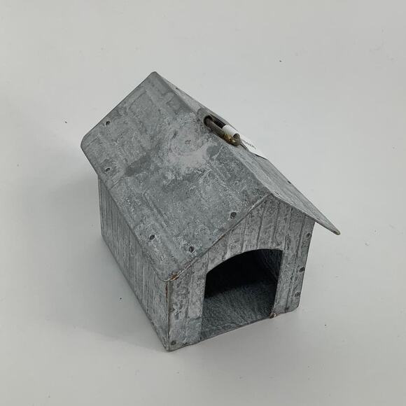 Terrain Zinc Miniature Handcrafted Dog House Ornament Anthropologie J19-5 - Picture 3 of 5